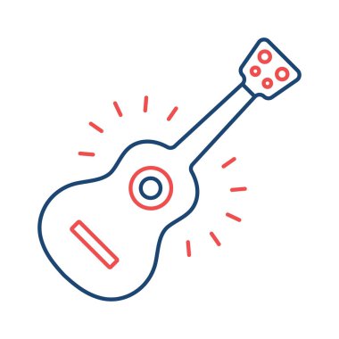 Gitar çizgisi evrensel simge ui ux element işareti.