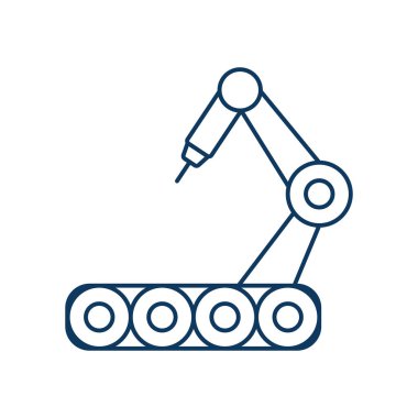 Robotik çizgi evrensel simge ui ux element işareti.