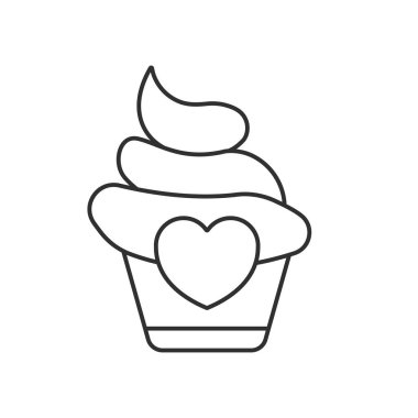 Sevgililer Günü Kek Hattı evrensel simge uux element işareti.