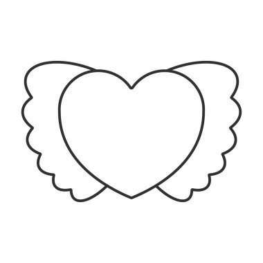 Kalp çizgisi evrensel simge ui ux element işareti.