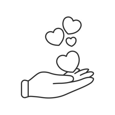 İnsan aşk çizgisi evrensel simge uux element işareti.