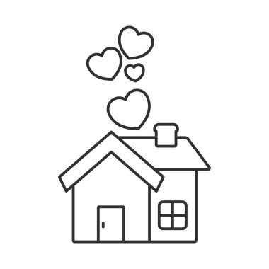 İnsan aşk çizgisi evrensel simge uux element işareti.