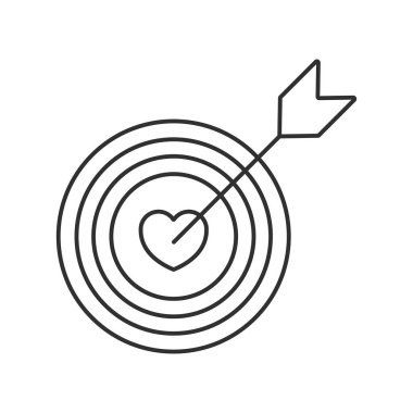 Aşk ve sevgililer günü çizgisi evrensel simge uux element işareti.