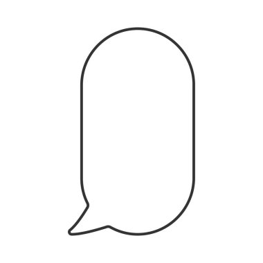 Konuşma balonu vektör simgesi. Mobil konsept ve web tasarımı için çizgi işareti. Sembol, logo çizimi. Vektör grafikleri