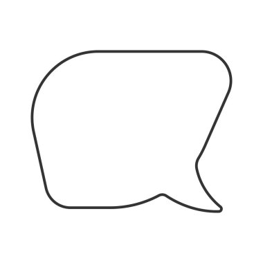 Konuşma balonu vektör simgesi. Mobil konsept ve web tasarımı için çizgi işareti. Sembol, logo çizimi. Vektör grafikleri