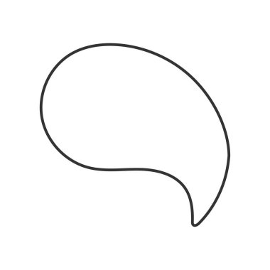 Konuşma balonu vektör simgesi. Mobil konsept ve web tasarımı için çizgi işareti. Sembol, logo çizimi. Vektör grafikleri