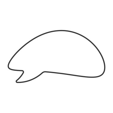 Konuşma balonu vektör simgesi. Mobil konsept ve web tasarımı için çizgi işareti. Sembol, logo çizimi. Vektör grafikleri