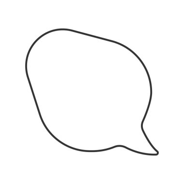 Konuşma balonu vektör simgesi. Mobil konsept ve web tasarımı için çizgi işareti. Sembol, logo çizimi. Vektör grafikleri