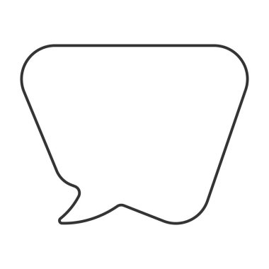 Konuşma balonu vektör simgesi. Mobil konsept ve web tasarımı için çizgi işareti. Sembol, logo çizimi. Vektör grafikleri