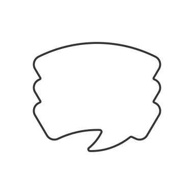 Konuşma balonu vektör simgesi. Mobil konsept ve web tasarımı için çizgi işareti. Sembol, logo çizimi. Vektör grafikleri