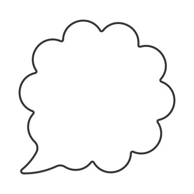 Konuşma balonu vektör simgesi. Mobil konsept ve web tasarımı için çizgi işareti. Sembol, logo çizimi. Vektör grafikleri