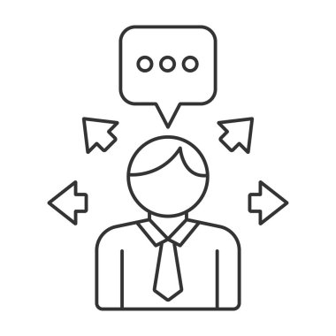 İletişim vektör simgesi. Mobil konsept ve web tasarımı için çizgi işareti. Sembol, logo çizimi. Vektör grafikleri