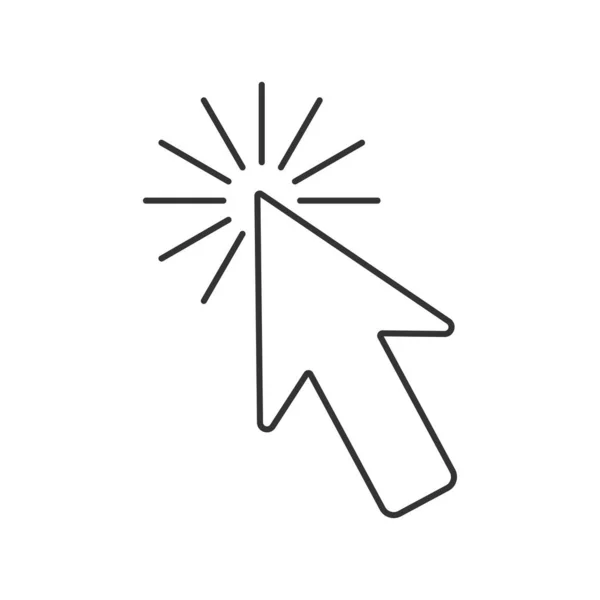 Cursor Vector Icon Line Sign Mobile Concept Web Design Symbol — 스톡 벡터