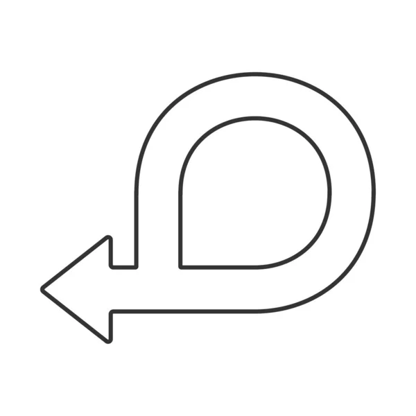 Cycle Arrow Vector Icon Line Sign Mobile Concept Web Design — Stock Vector