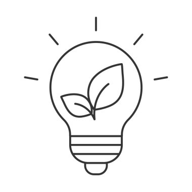 Energy saving  vector icon. Line sign for mobile concept and web design. Symbol, logo illustration. Vector graphics