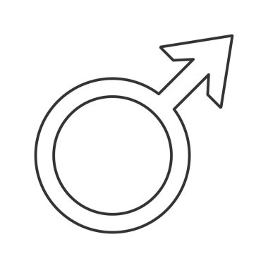 Gender vector icon. Line sign for mobile concept and web design. Symbol, logo illustration. Vector graphics
