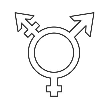 Gender vector icon. Line sign for mobile concept and web design. Symbol, logo illustration. Vector graphics