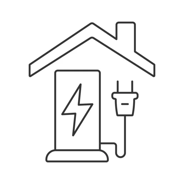 stock vector Electric filling station  vector icon. Line sign for mobile concept and web design. Symbol, logo illustration. Vector graphics