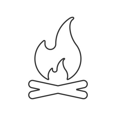 Campfire  vector icon. Line sign for mobile concept and web design. Symbol, logo illustration. Vector graphics