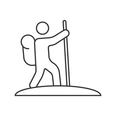 Campfire  vector icon. Line sign for mobile concept and web design. Symbol, logo illustration. Vector graphics