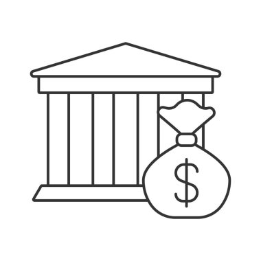 Money savings  vector icon. Line sign for mobile concept and web design. Symbol, logo illustration. Vector graphics