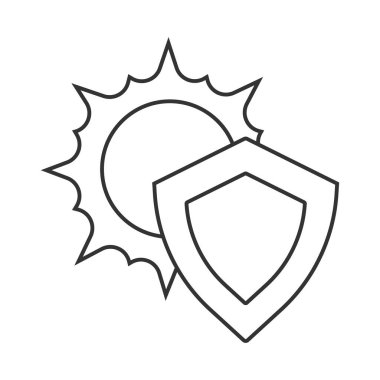 Sun protection  vector icon. Line sign for mobile concept and web design. Symbol, logo illustration. Vector graphics