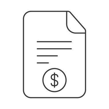Financial statement vector icon. Line sign for mobile concept and web design. Symbol, logo illustration. Vector graphics