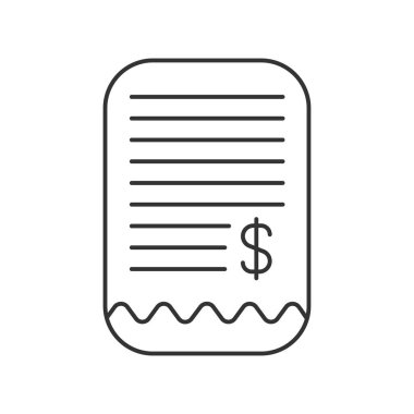 Invoice vector icon. Line sign for mobile concept and web design. Symbol, logo illustration. Vector graphics