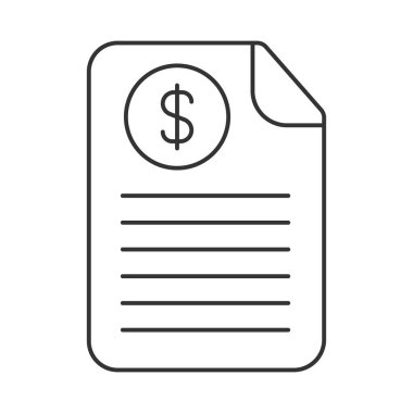 Financial statement vector icon. Line sign for mobile concept and web design. Symbol, logo illustration. Vector graphics