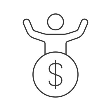 Accountant vector icon. Line sign for mobile concept and web design. Symbol, logo illustration. Vector graphics