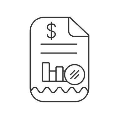 Invoice vector icon. Line sign for mobile concept and web design. Symbol, logo illustration. Vector graphics