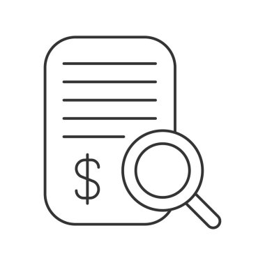Financial audit vector icon. Line sign for mobile concept and web design. Symbol, logo illustration. Vector graphics