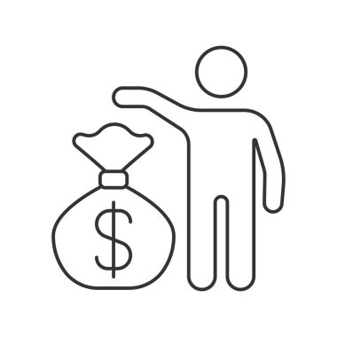 Finance vector icon. Line sign for mobile concept and web design. Symbol, logo illustration. Vector graphics