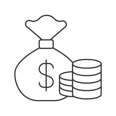 Finance vector icon. Line sign for mobile concept and web design. Symbol, logo illustration. Vector graphics