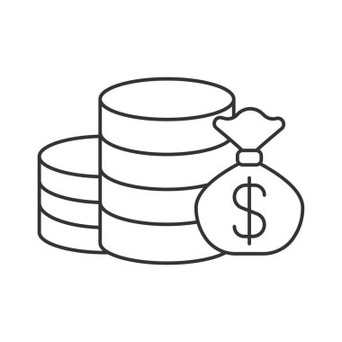 Finance vector icon. Line sign for mobile concept and web design. Symbol, logo illustration. Vector graphics