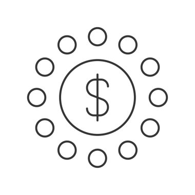 Money management vector icon. Line sign for mobile concept and web design. Symbol, logo illustration. Vector graphics