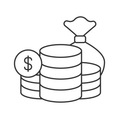 Finance vector icon. Line sign for mobile concept and web design. Symbol, logo illustration. Vector graphics