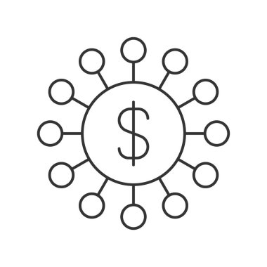 Money management vector icon. Line sign for mobile concept and web design. Symbol, logo illustration. Vector graphics