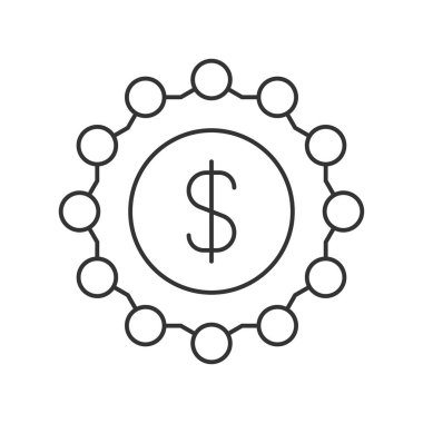Money management vector icon. Line sign for mobile concept and web design. Symbol, logo illustration. Vector graphics