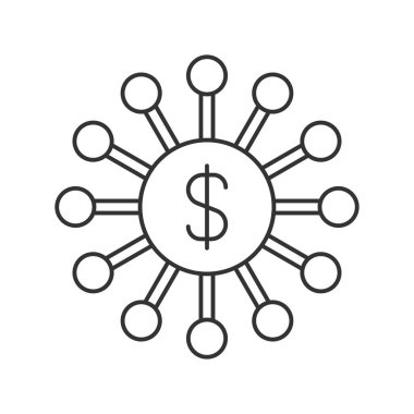 Money management vector icon. Line sign for mobile concept and web design. Symbol, logo illustration. Vector graphics