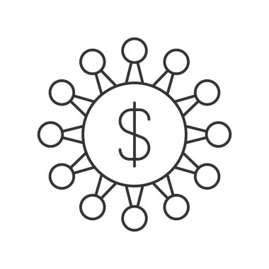 Money management vector icon. Line sign for mobile concept and web design. Symbol, logo illustration. Vector graphics