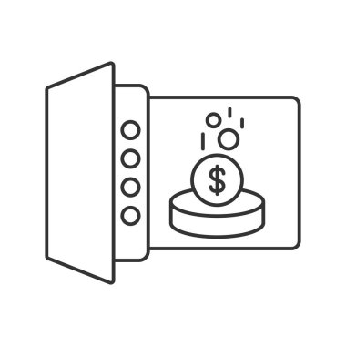 Deposit vector icon. Line sign for mobile concept and web design. Symbol, logo illustration. Vector graphics