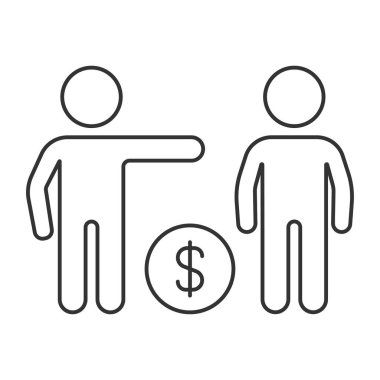 Credit vector icon. Line sign for mobile concept and web design. Symbol, logo illustration. Vector graphics