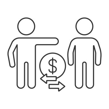 Credit vector icon. Line sign for mobile concept and web design. Symbol, logo illustration. Vector graphics