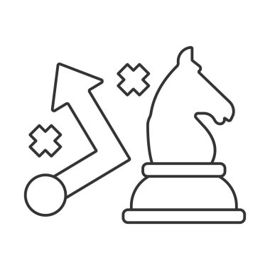 Strategy vector icon. Line sign for mobile concept and web design. Symbol, logo illustration. Vector graphics