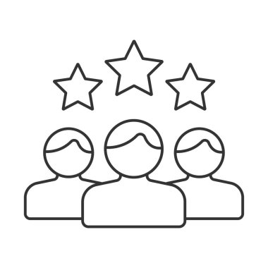 Loyal customers vector icon. Line sign for mobile concept and web design. Symbol, logo illustration. Vector graphics