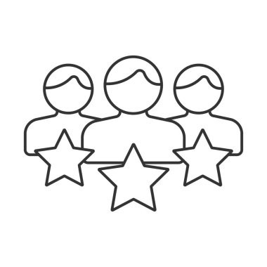 Loyal customers vector icon. Line sign for mobile concept and web design. Symbol, logo illustration. Vector graphics