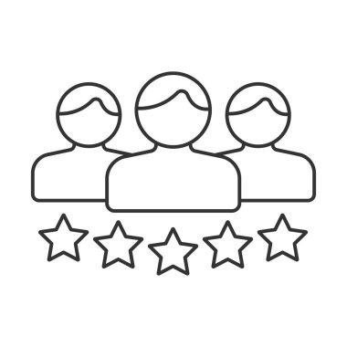 Loyal customers vector icon. Line sign for mobile concept and web design. Symbol, logo illustration. Vector graphics