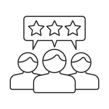 Loyal customers vector icon. Line sign for mobile concept and web design. Symbol, logo illustration. Vector graphics