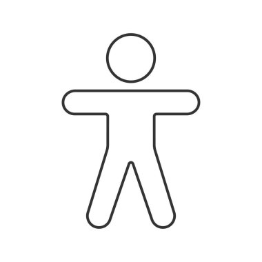 Exercise vector icon. Line sign for mobile concept and web design. Symbol, logo illustration. Vector graphics